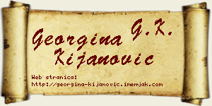 Georgina Kijanović vizit kartica